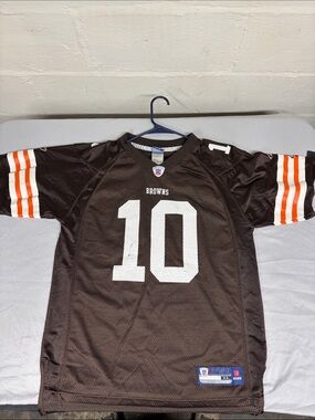 Reebok Cleveland Browns #10 Brown White Orange Football Jersey